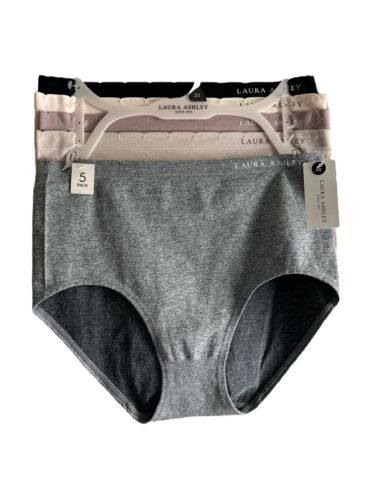 LAURA ASHLEY Seamless Tummy Shaping Brief Panties~Size ~5 pair ~2x~Style LS8550