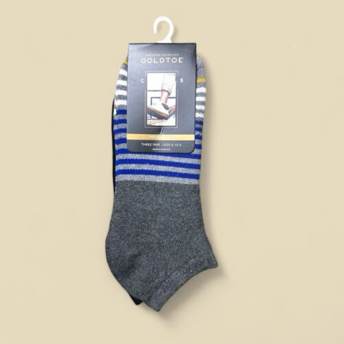 GoldToe Men's 3-PK Signature Collection Casual No Show Socks Size Large 6 - 12.5