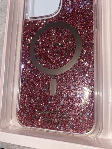 Kate Spade Phone Case iPhone 14 Pro Max  Magsafe Rosy Glitter Beautiful!!