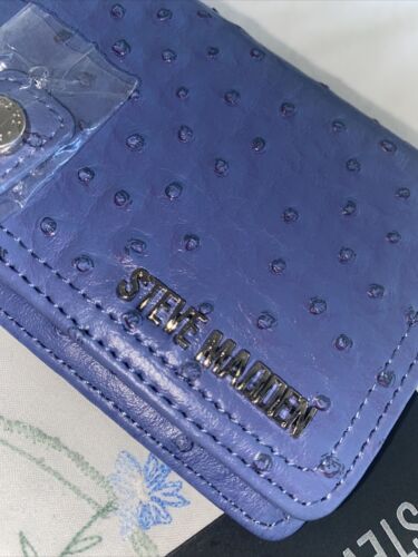 STEVE MADDEN Woman's Wallet Bifold BALLEN-G Periwinkle Blue BEAUTIFUL !!!