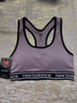 NEW BALANCE Medium Impact Sports Bra Lavender Cashmere/Black Size LARGE NEW