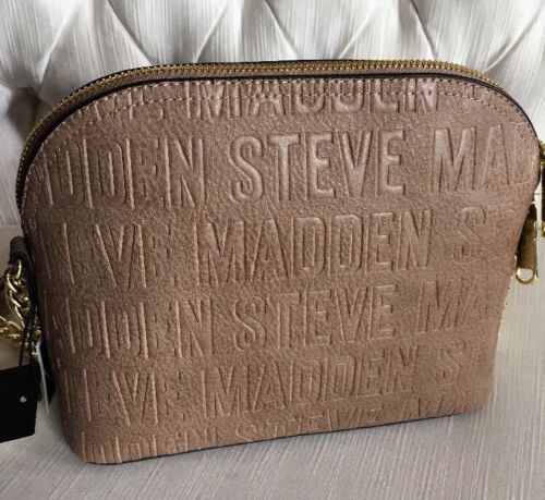 Steve Madden handbag BMarilyn Color Mushroom Stamped Logo Gold Hardware UNIQUE!