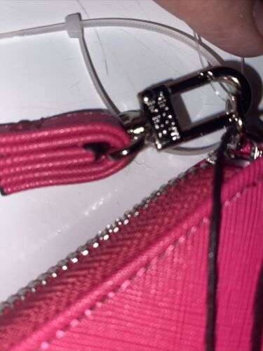 STEVE MADDEN WALLET WRISTLET PINK (HOT PINK) SMOOTH TEXTURED