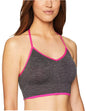 Jockey Women's Seamless Sports Bra Thin Back Strap-Charcoal & Fuchsia -UNIQUE!