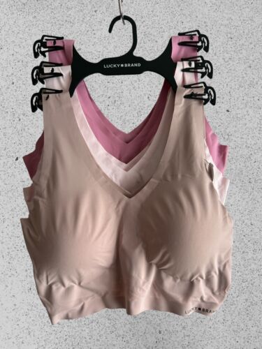 Lucky Brand Set Of 3~Seamless Laser Cut Bras LVD1905343~Sz.L~Multicolor ~UNIQUE