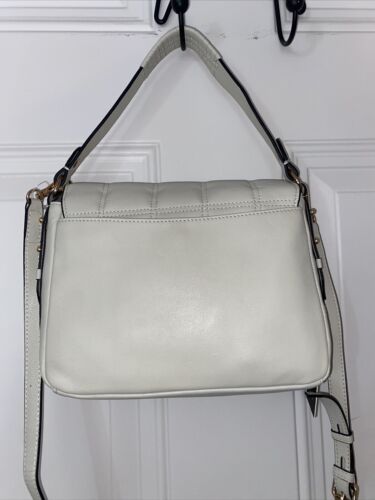 LODIS KINSLEY FLAP LEATHER XBDY BAG~MUSHROOM GRAY~UNIQUE STYLE ~REAR FIND
