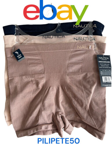 NÁUTICA Shaping Seamless Slip Shorts Size M~2 pair NT7016 ~TAMES YOUR TUMMY!