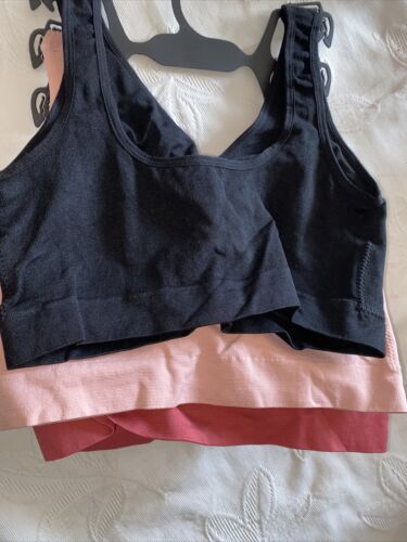 Delta Burke 3-Pack Seamless Bras Size 2X Soft Comfort Lounge Removable Pads NEW