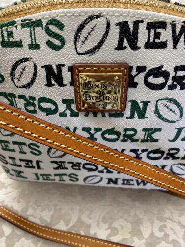 Dooney & Bourke NFL New York Jets Suki Crossbody White Multi $168 NWT