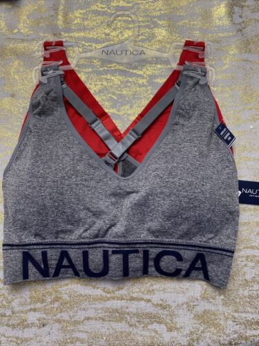 NÁUTICA 2PACK INTIMATES LOUNGE COMFORT BRAS SIZE XL MSRP $42 BEAUTIFUL CRO BACK