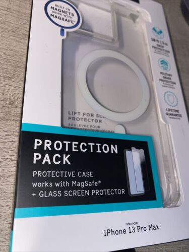 PELICAN Clear w Magsafe Case & Glass iPhone 13 / 12 Pro Max Hard Ranger Slim NEW