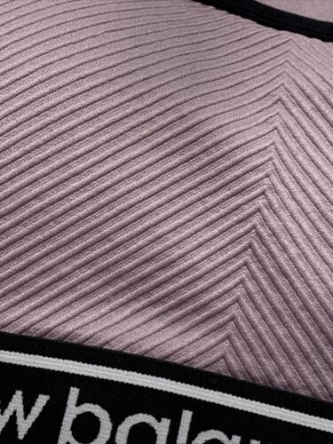 NEW BALANCE Medium Impact Sports Bra Lavender Cashmere/Black Size LARGE NEW