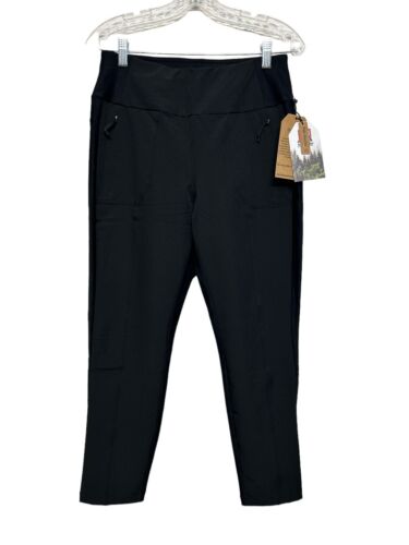 Avalanche Women's Pants~BLACK~ High Waisted~Zip Pocket~4 Way Stretch~CA718R~Sz L