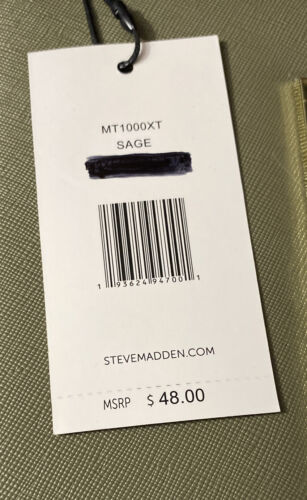 STEVE MADDEN WALLET WRISTLET SAGE SOFT TEXTURE ZIP AROUND MADDEN STYLE!!!!