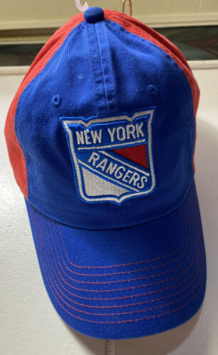 New York Ranger Hocky Cap Red & Blue L"Let Go Rangers"!!! "One Size Fit All"