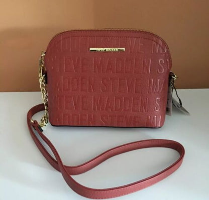 Steve Madden handbag BMaggie Persimmon Dome Stamped Handbag Crossbody New