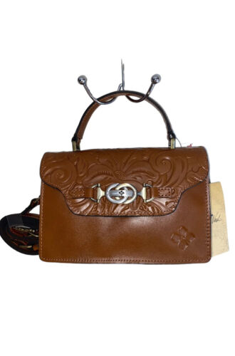 Patricia Nash Porcili Handbag Tooled Florence Cognac Color~XBDY Strap~UNIQUE~NEW
