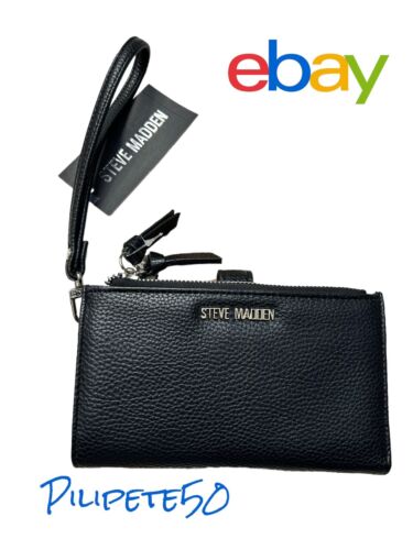 STEVE MADDEN BIFOLD WALLET- WRISTLET FAUX LEATHER