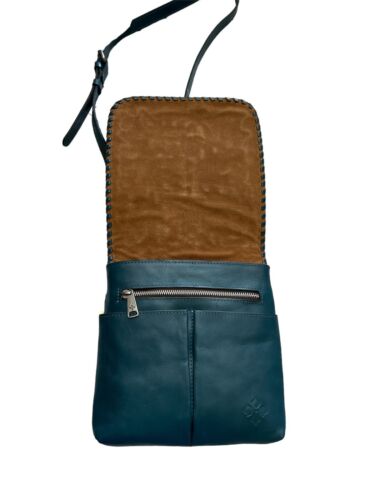 PATRICIA NASH Flap Leather XBDY Purse Granada Blue Coral  Floral Tooled P330244