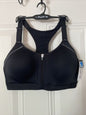 LAYER 8 MAXIMUM SUPPORT SIZE XL Sports Bra Black Fitted Front Zipper-NEW