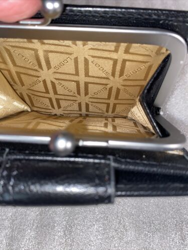LODIS Bifold Wallet & Coin Purse Black Genuine  Leather -ABSOLUTELY BEAUTIFUL!!!