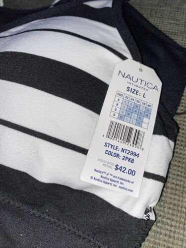 NÁUTICA 2 PACK INTIMATES LOUNGE COMFORT BRAS SIZE L MSRP $42 BEAUTIFUL