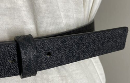 MICHAEL KORS BELT BLACK MINI MK PRINTED LOGO SILVER BUCKLE "SKINNY" "SO NICE"