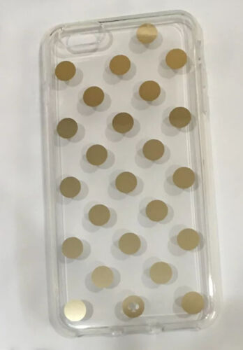 Kate Spade Phone Case iPhone 8/7/6s/6 PLUS  Gold Polka Dots New in Box
