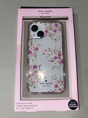 Kate Spade iPhone Case 13 ~ Floral Metallic Rhinestones So Beautiful 🤩
