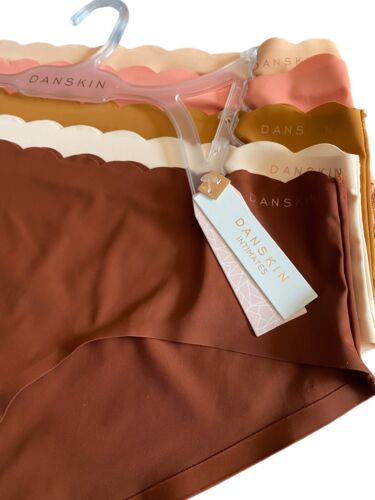 DANSKIN INTIMATES 5 Pack~Multicolor~No Show Panties Size M~ Style DS7254~UNIQUE