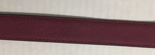 MICHAEL KORS BELT REVERSIBLE NICKEL/BURGUNDY SKINNY With MK LOGO CIRCLE BUCKLE