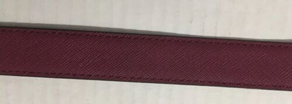 MICHAEL KORS BELT REVERSIBLE NICKEL/BURGUNDY SKINNY With MK LOGO CIRCLE BUCKLE