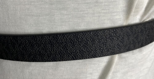 MICHAEL KORS BELT BLACK MINI MK PRINTED LOGO SILVER BUCKLE "SKINNY" "SO NICE"