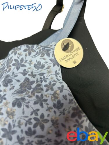 Lucky Brand~2 Pack Seamless Laser Cut Bras Black/Blue Floral ~LV19051~XL~UNIQUE!