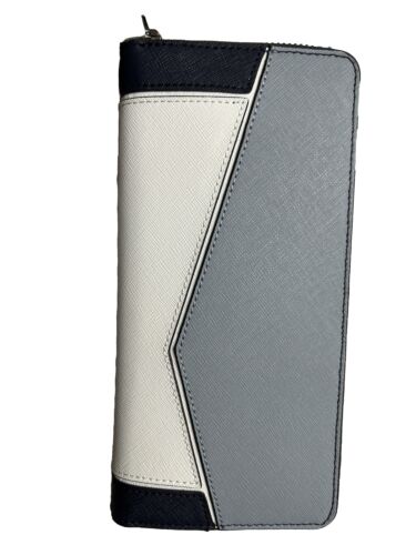 Botkier NY Cobble Hill Zip Ink Combo~Multicolor~Wristlet Wallet Leather MSRP$118
