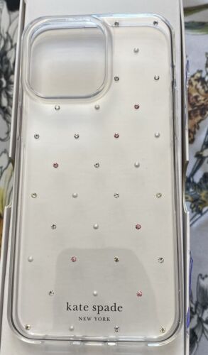 KATE SPADE PHONE CASE iPHONE 15 PRO MAX  MULTICOLOR RHINESTONES BEAUTY!!