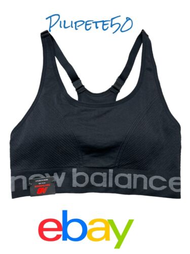 NEW BALANCE Medium Impact Sports Bra Style R000300~ Size XL~BLACK~ EXCELLENT FIT