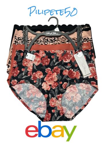 Marilyn Monroe 5pc MM3731-49  No Show Mid-Rise Panties~XL~Multicolor $48-PERFECT