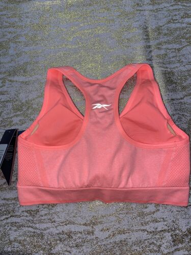 Reebok Tone Seamless Bra Electric Coral Heather Medium Support XLarge MSRP $40