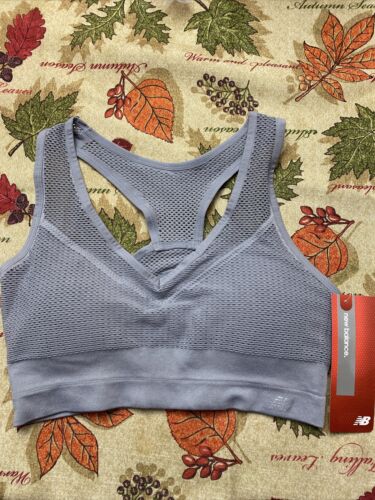 New Balance Sports Bra Smokey Warts (Gray) Style 7454 Removable Cups Size XLarge