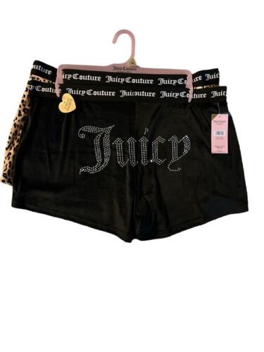 JUICY COUTURE MULTICOLOR  VELOUR RHINSTONES LOGO~JC1751~SLEEP SHORTS ALL SIZES