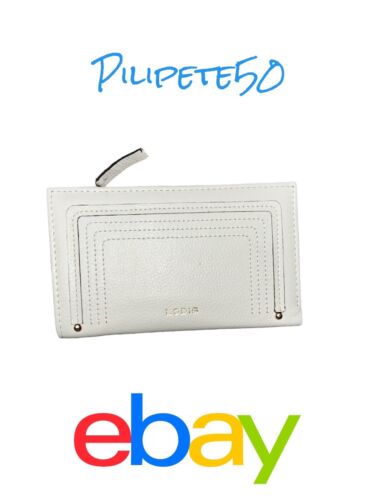 LODIS Coin Purse Bifold Card & Bill Wallet White Leather~RFID~ SO SO BEAUTIFUL!!