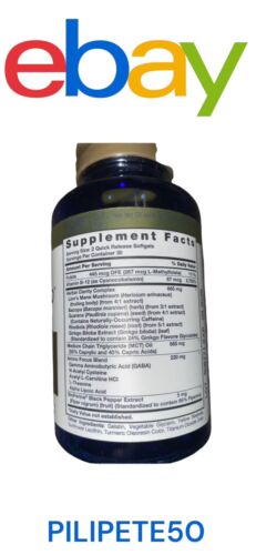 Brain Support Supplement | 60 Softgels | L-Theanine, Bacopa & B-12 | by Carlyle