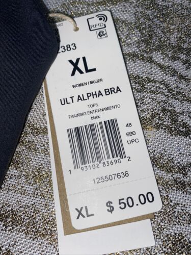 Adidas Black Solid Racerback Ultimate Alpha Sports Bra Women’s Sze. XLARGE