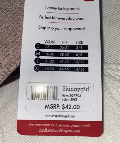 Skinnygirl Shaping Seamless Briefs Size MEDIUM 3  pair Style SG7703￼￼ New