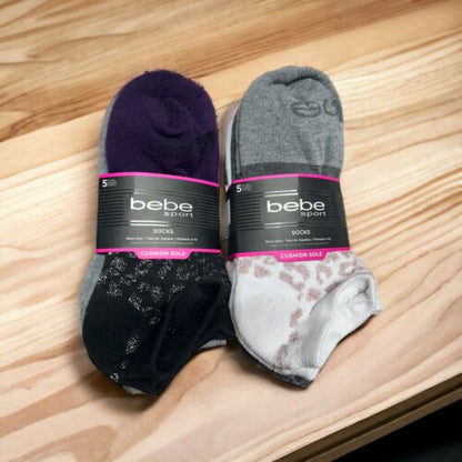 Bebe Logo Sport Socks Logo Patterns Multicolor Size 4 -10~8 Pair in each Pack-