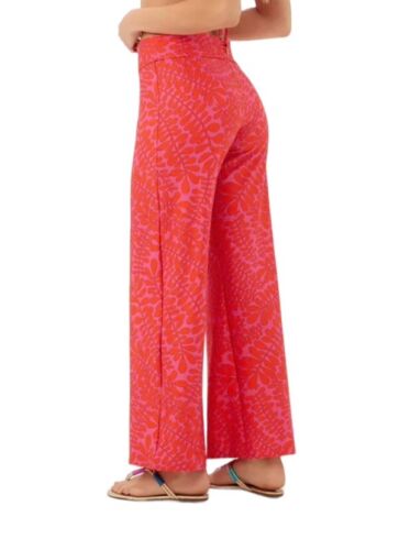 Trina Turk Bal Harbour RollOn CoverUp Pants MED~Bicolor Floral NWT~MSRP$168~CHIC