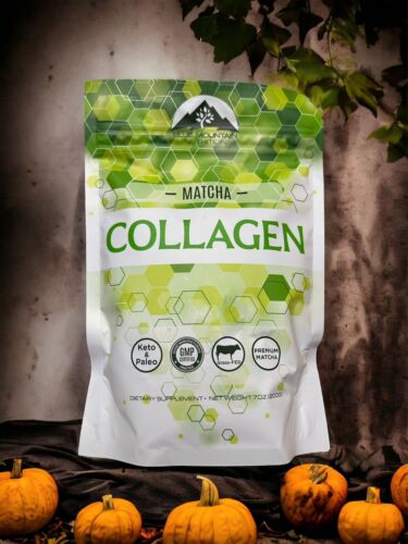 Blue Mountain Nutrition MATCHA COLLAGEN, 7 oz Keto+Paleo Premium Matcha
