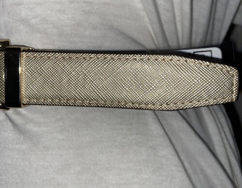MICHAEL KORS BELT REVERSIBLE LUGGAGE/GOLD "SKINNY" BEAUTIFUL GOLD MK BUCKLE WOW!