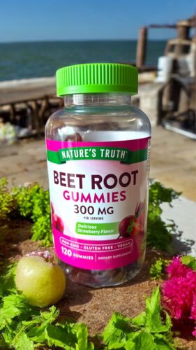Nature's Truth Beet Root, 300 Mg~Non GMO, Gluten Free, Vegan~120 Gummies~ GREAT!